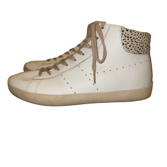 Like new GOLA Nova High Safari White Cheetah High Top Shoes Size 8 - Picture 5 of 11